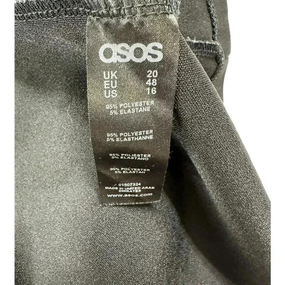 Asos curve black sleeveless belted dress size 16 - Picture 4 of 6